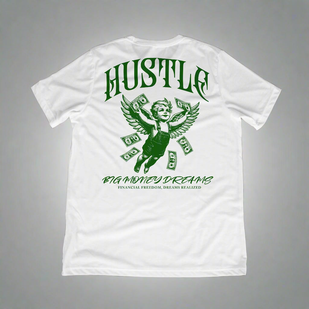 Green Angel White Tee